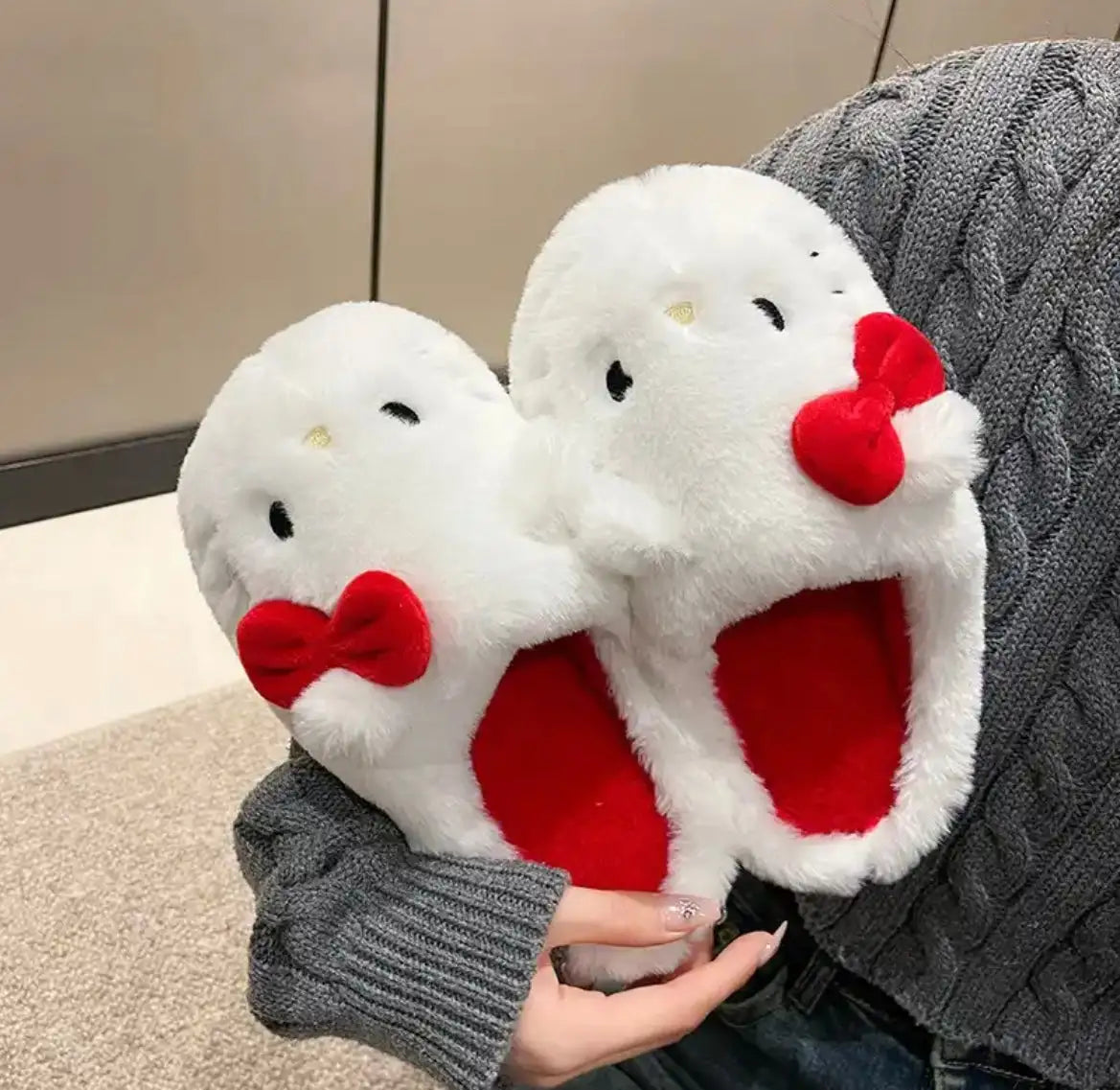 Kitty Kawaii Fluffy Slippers