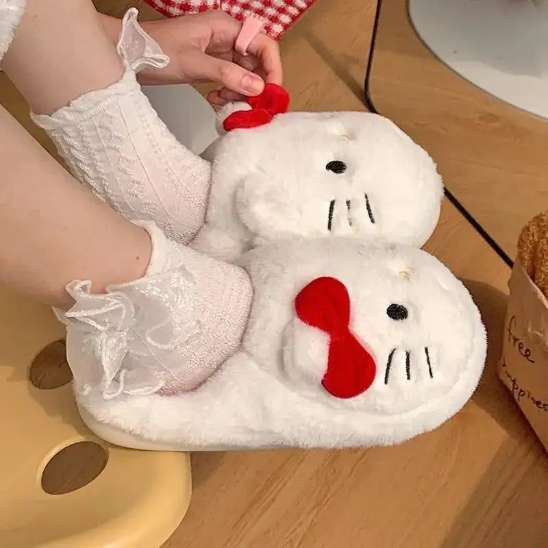 Kitty Kawaii Fluffy Slippers